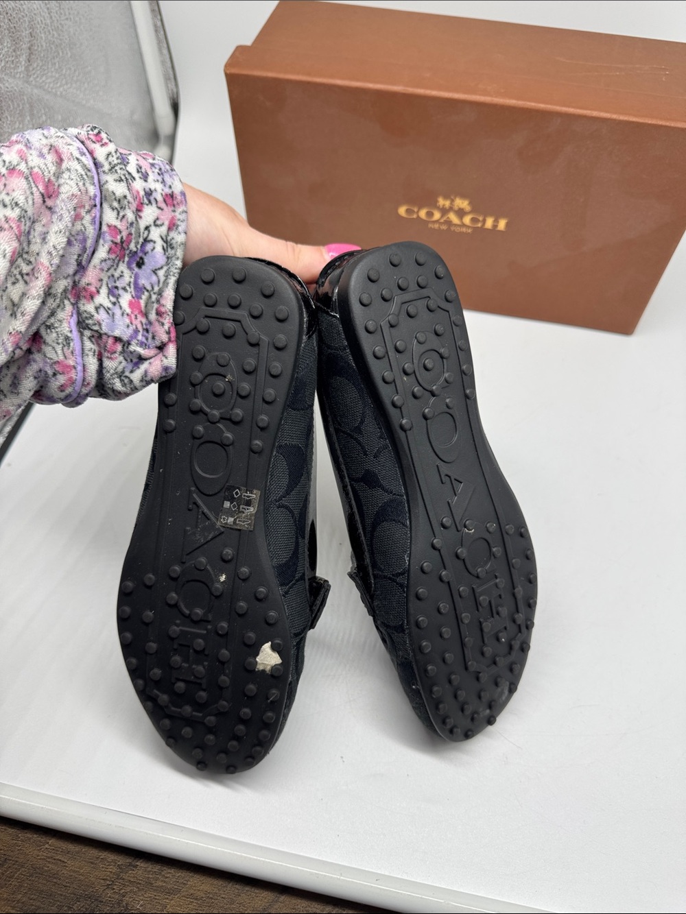 Coach Fortunata Black Loafers Size 5.5 - Picture 8 of 9